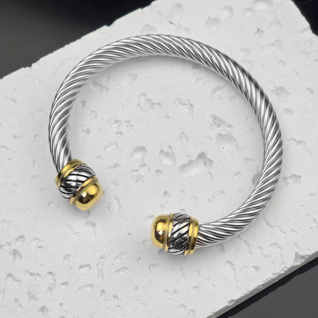 7mm Stainless Steel Cable Bracelet