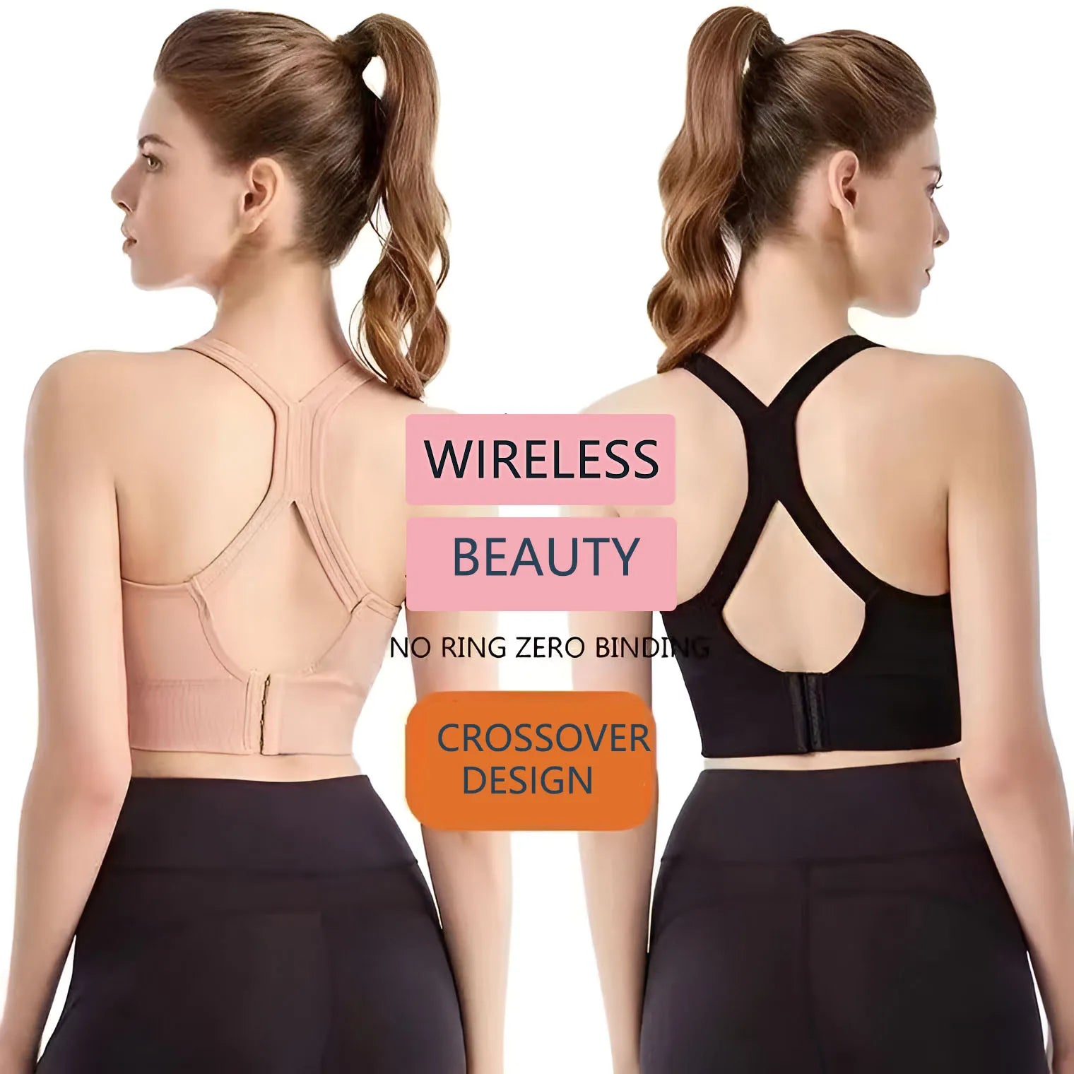 Adjustable Back Buckle Sports Bra for Women