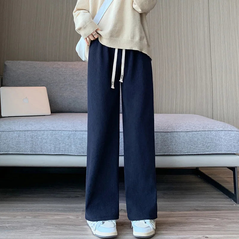 Women Wide Leg Corduroy Pants