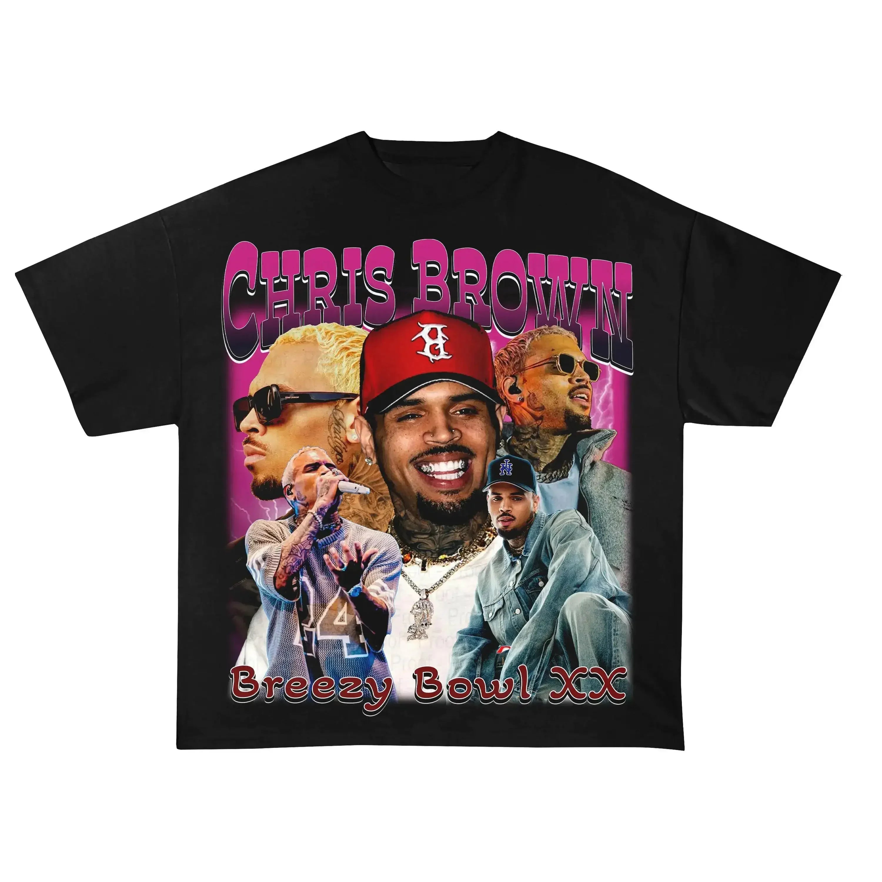 Chris Brown Breezy Bowl XX Concert Tour Cotton T Shirt