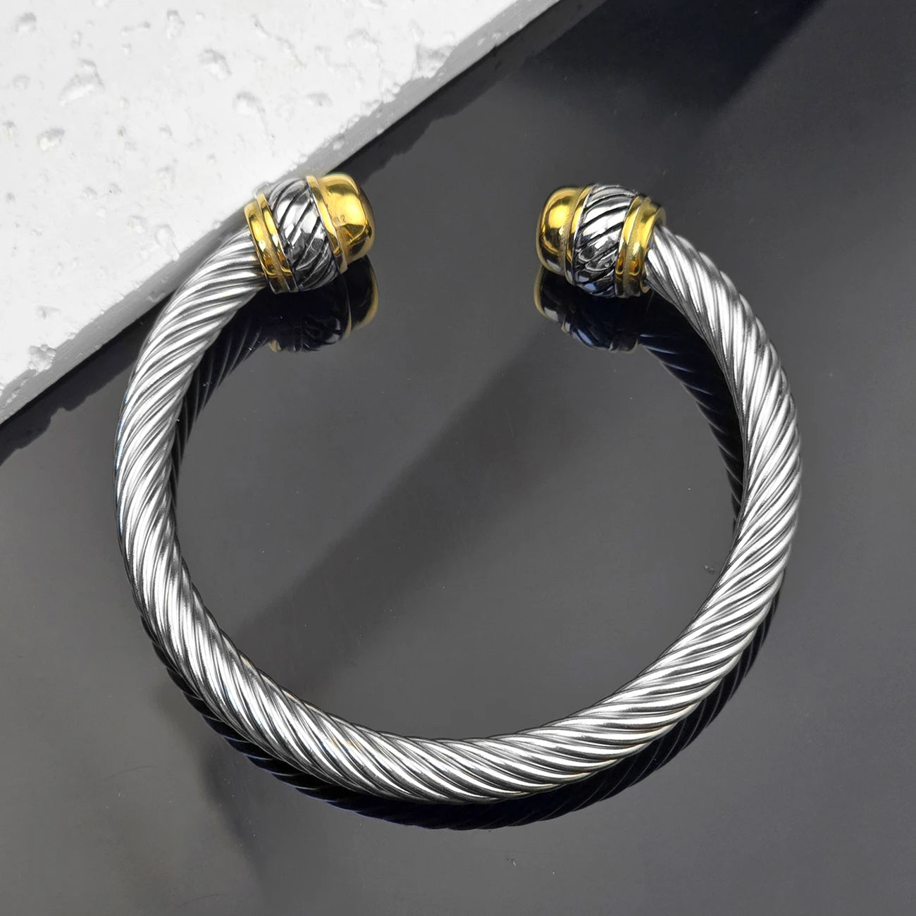 7mm Stainless Steel Cable Bracelet