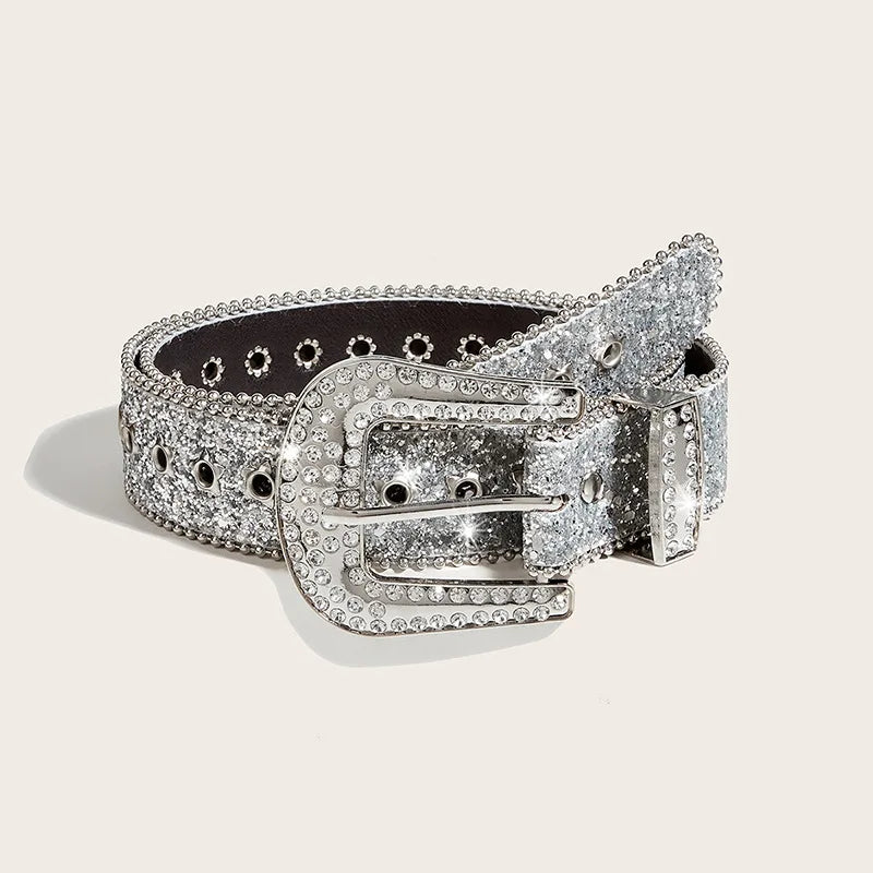 Women's retro fashion rhinestone belt