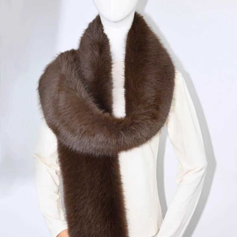 Winter Imitation Mink Fur Scarfs