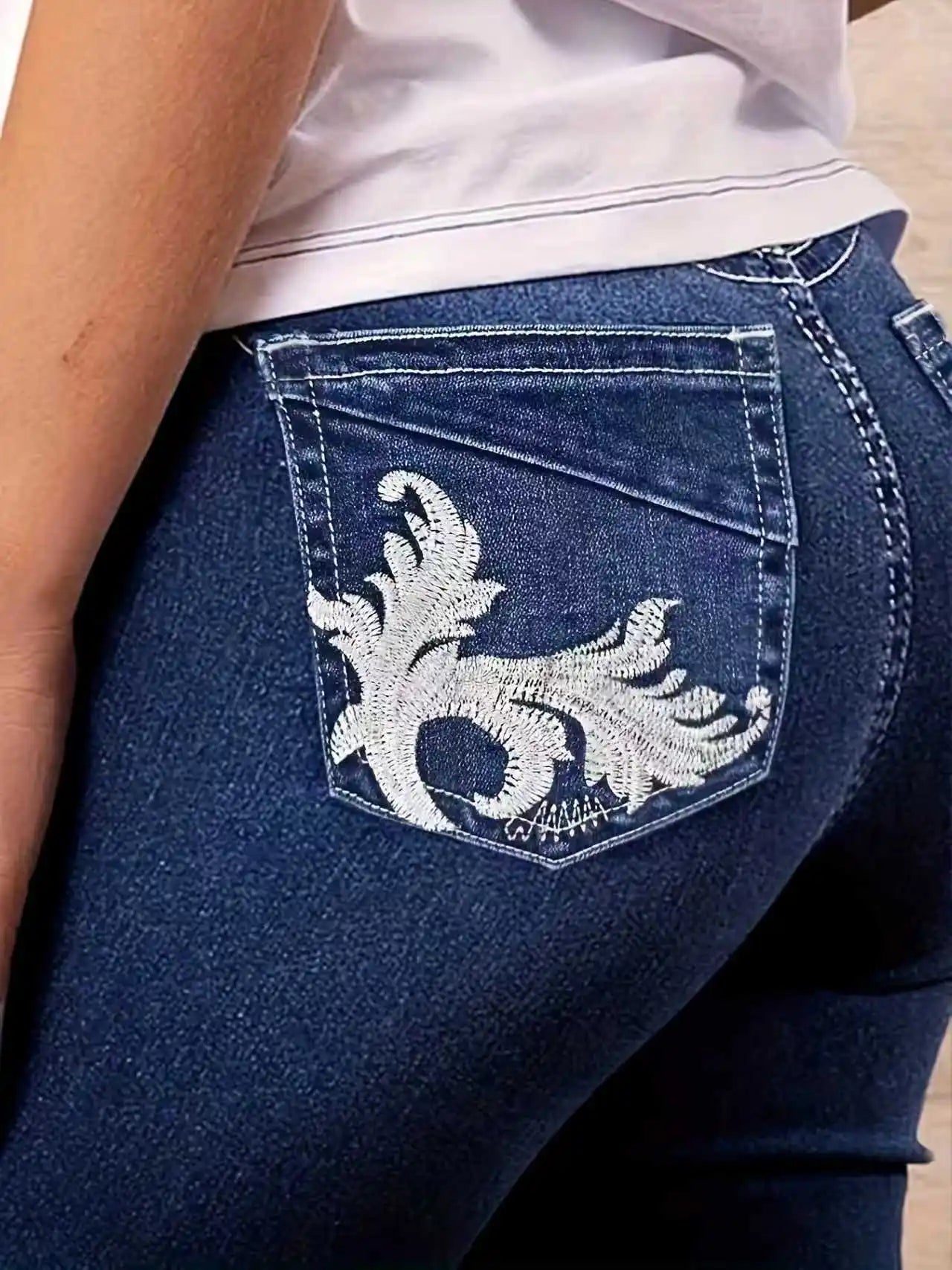 Ladies' Retro, Stretch, Western Style, Denim Pants