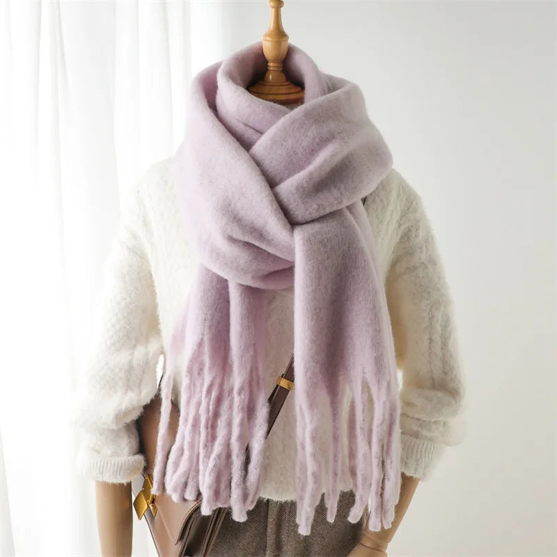 Winter Warm Thick Shawl Pashmina Scarves Long Tassel