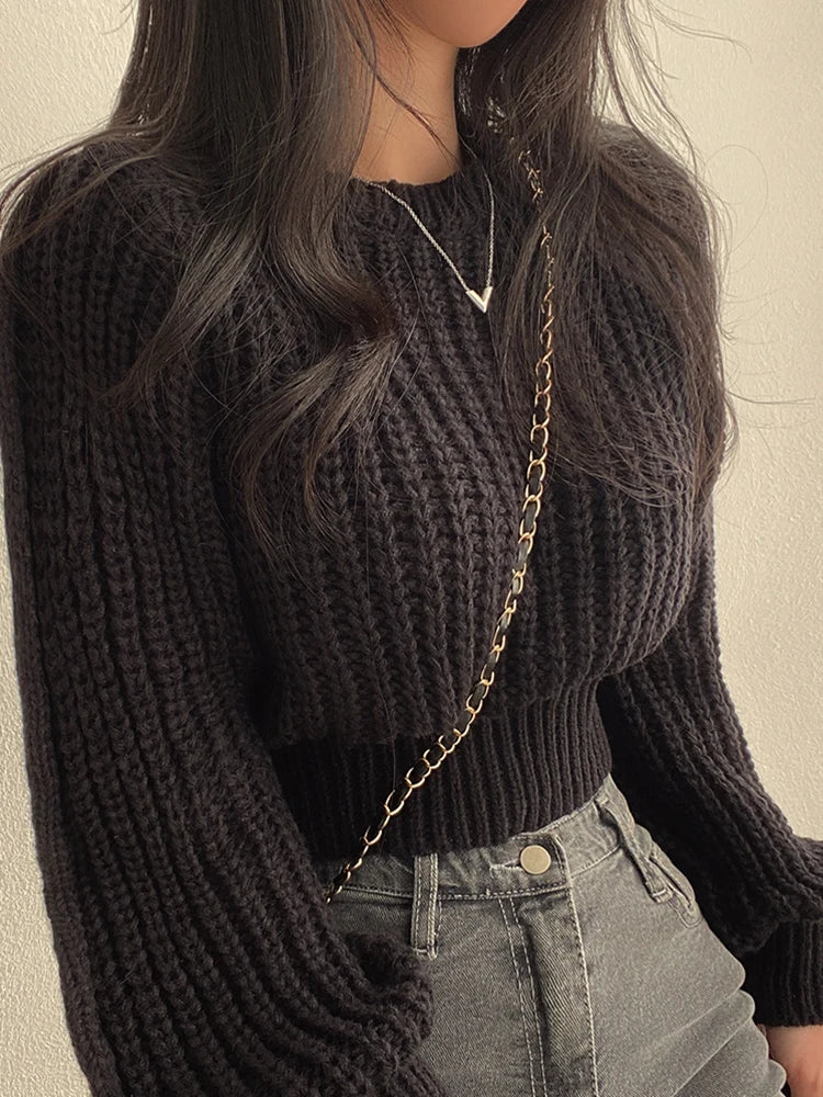 Chic Loose Vintage Long Sleeve Women Sweater
