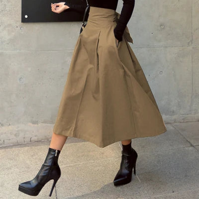 Solid Color Big Swing Ladies Skirt