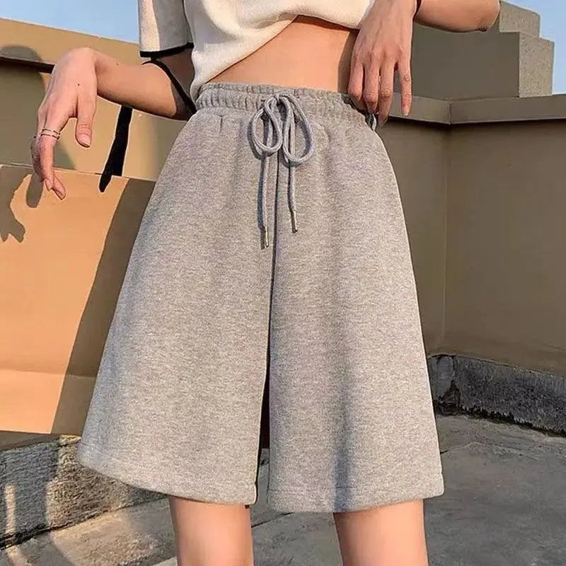 Cotton Black Sports Shorts Women's