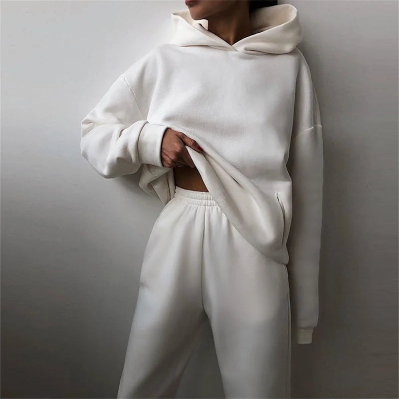 Women's 2 piece Tracksuit Suit with Hoodie Sweatshirts