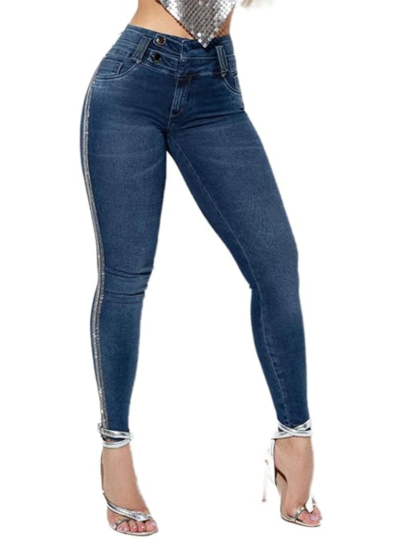 Women's Washed High Waist Slim Butt Lifting Jeans