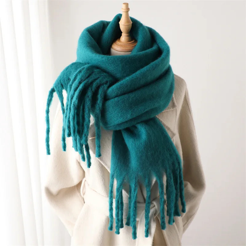 Winter Warm Thick Shawl Pashmina Scarves Long Tassel