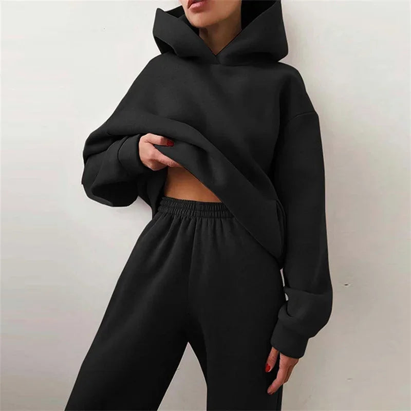 Women's 2 piece Tracksuit Suit with Hoodie Sweatshirts