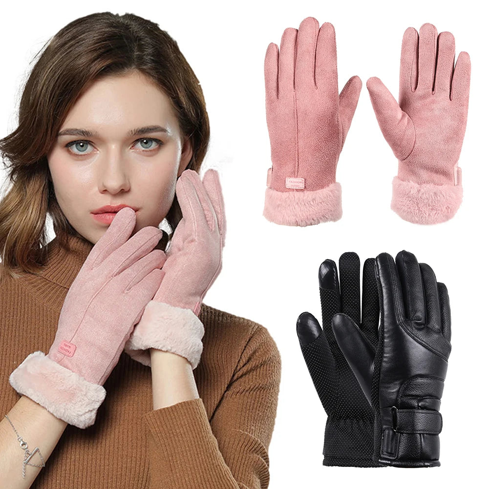 Heated Full Finger Mittens Touch Screen Gloves