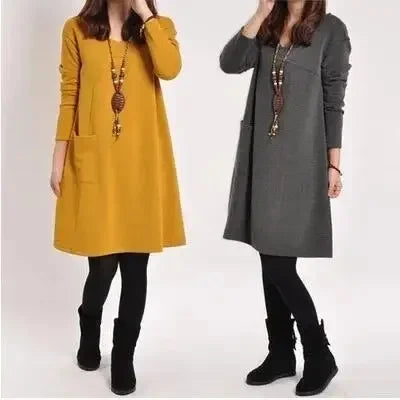 Autumn/Winter Plus Size Women's Dress
