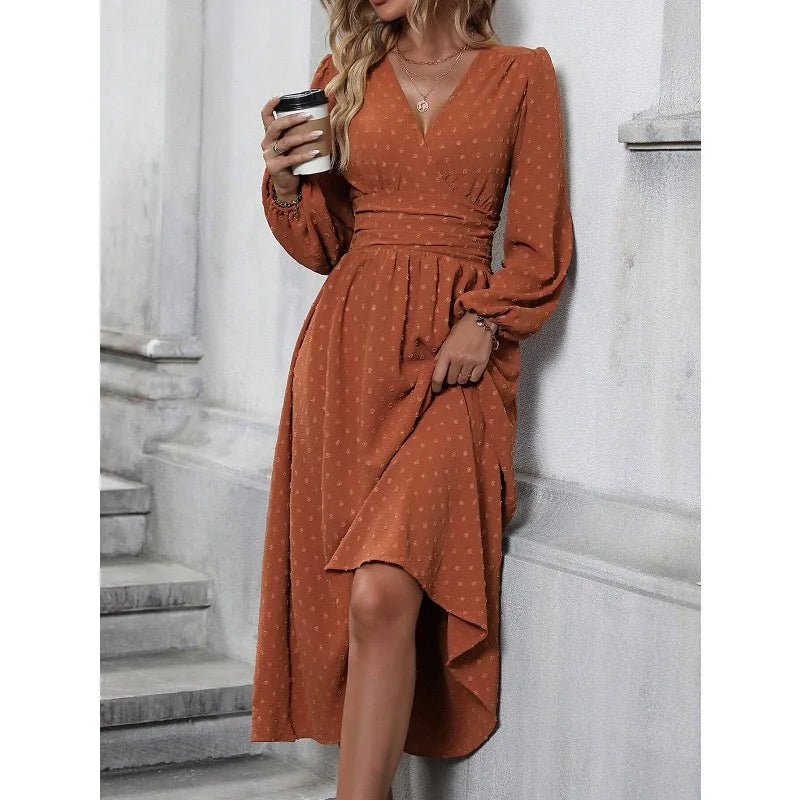Woman Fall and Winter Long Dress