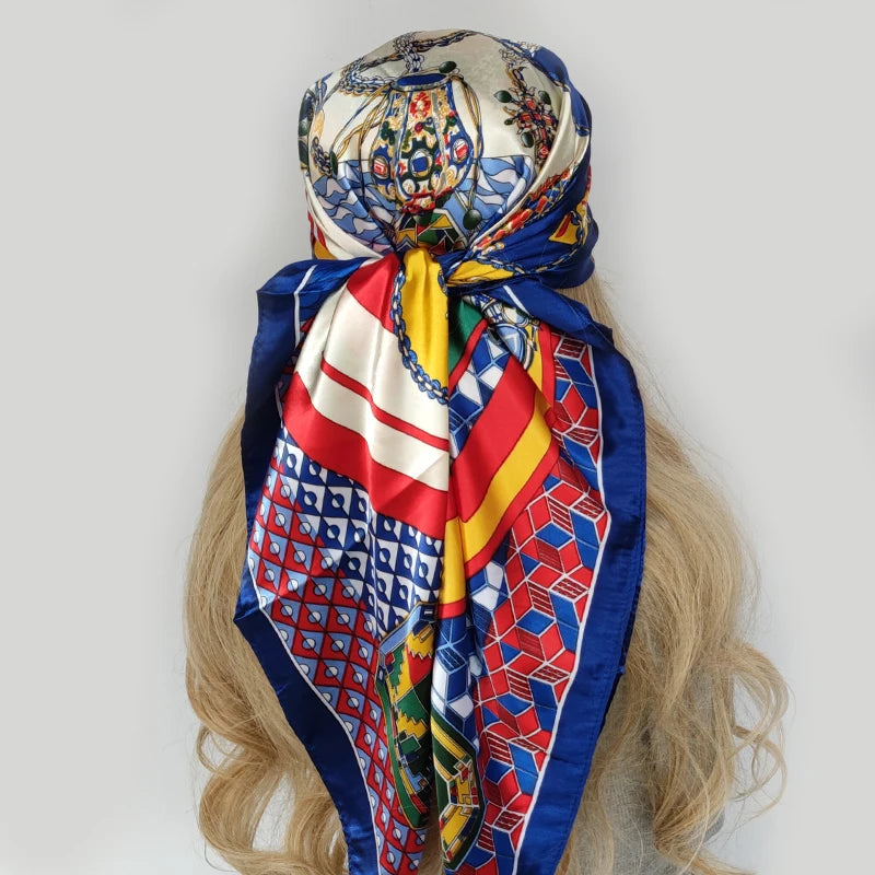 Women Printed Pre-tie Headscarf