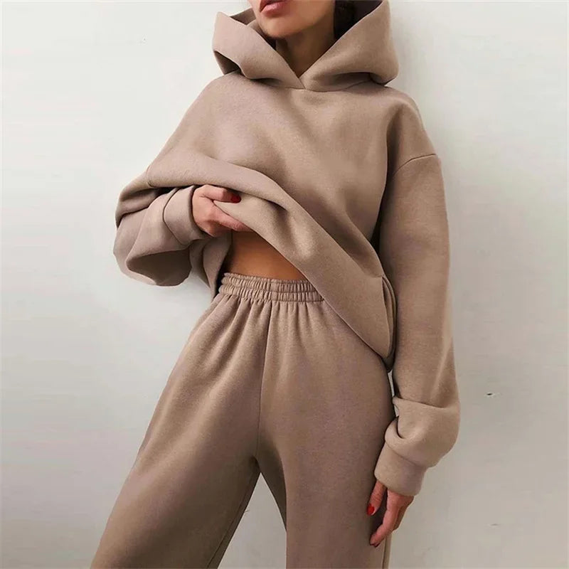 Women's 2 piece Tracksuit Suit with Hoodie Sweatshirts