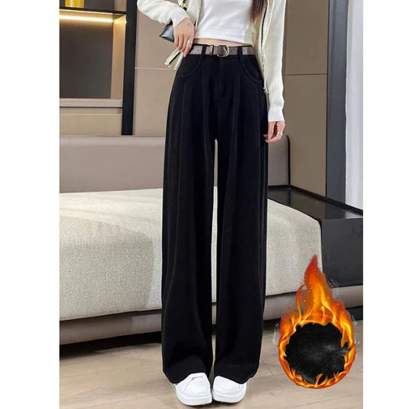 Fleece High Waist Trousers