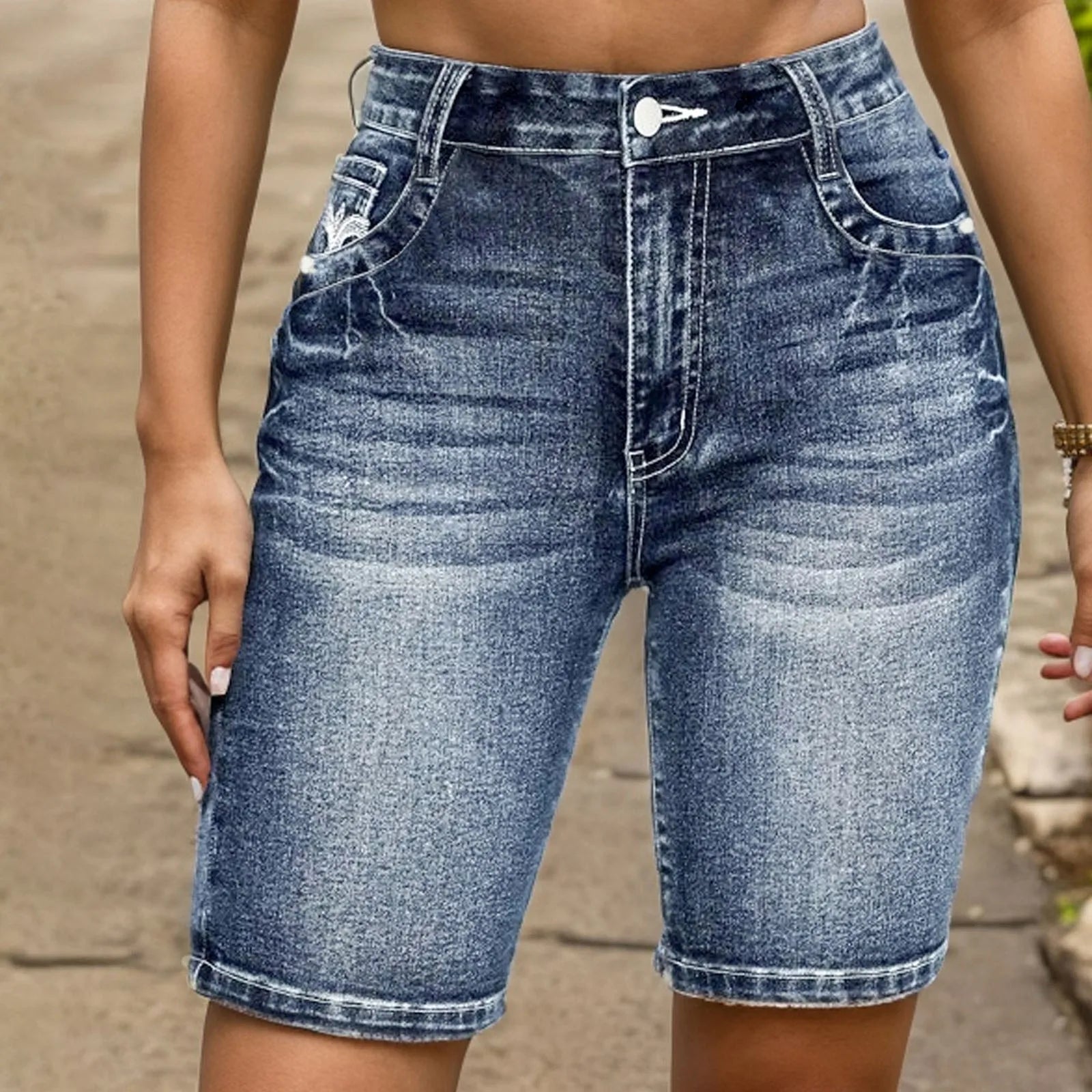 Women's Jeans High Waist Short Trousers
