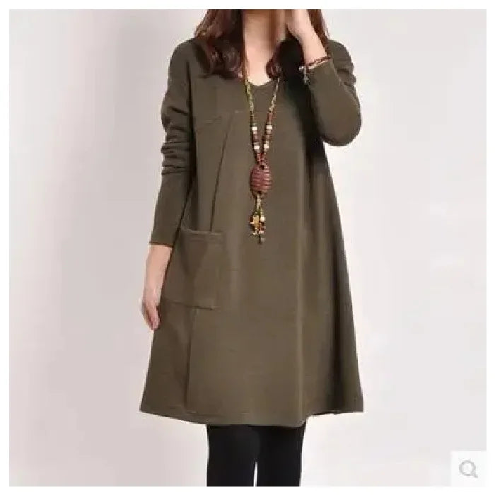 Autumn/Winter Plus Size Women's Dress