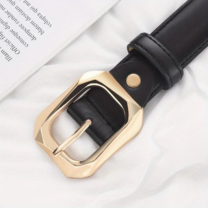 Women's Belt Trend Gold Needle Buckle