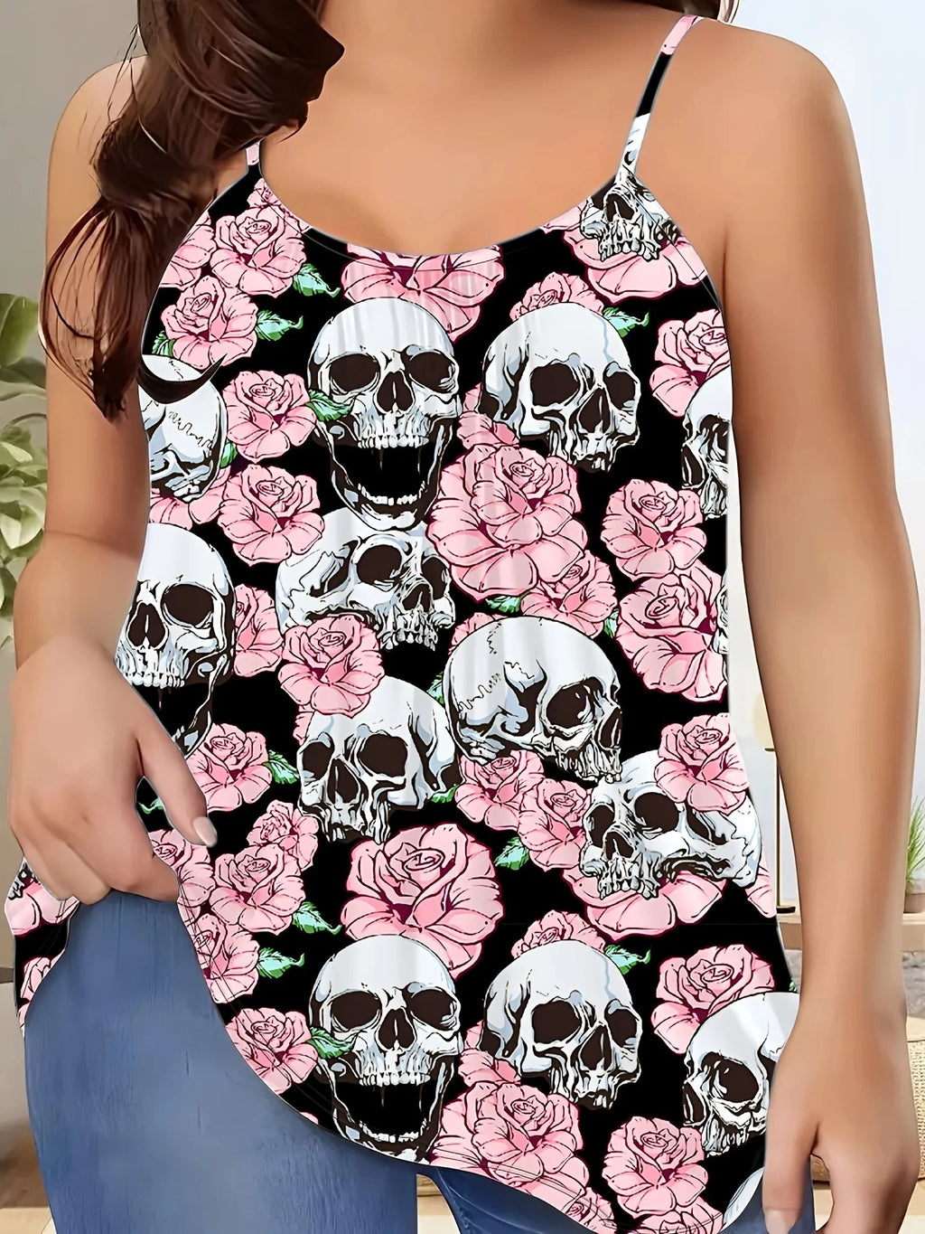 Plus Size Women's Sleeveless T-Shirt Top for Curvy (1XL-5XL)