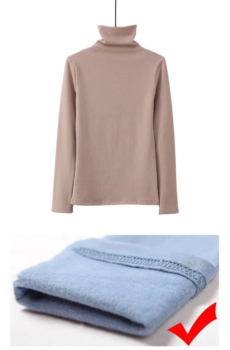 Slim Fit Long Sleeve T-shirt High Collar