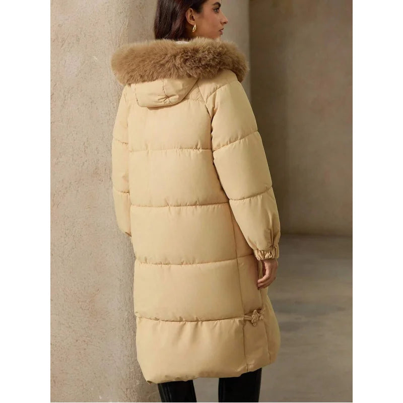 Oversized Thick Hooded Padded Coat For Women