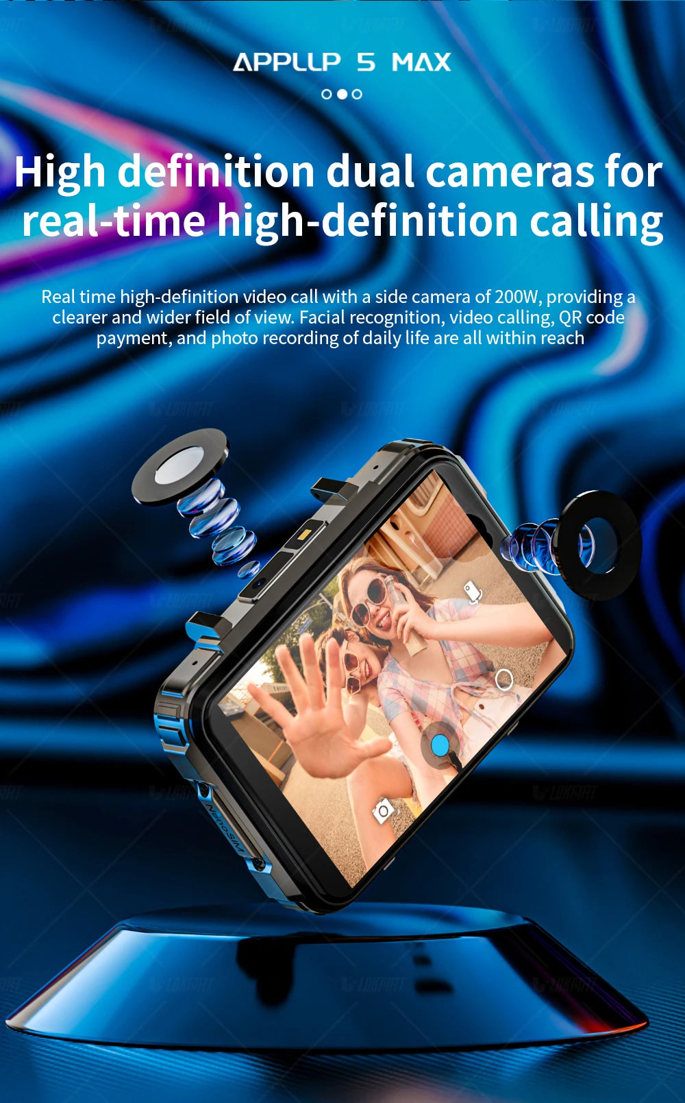 Android Smartwatches Dual Camera with Flashlight