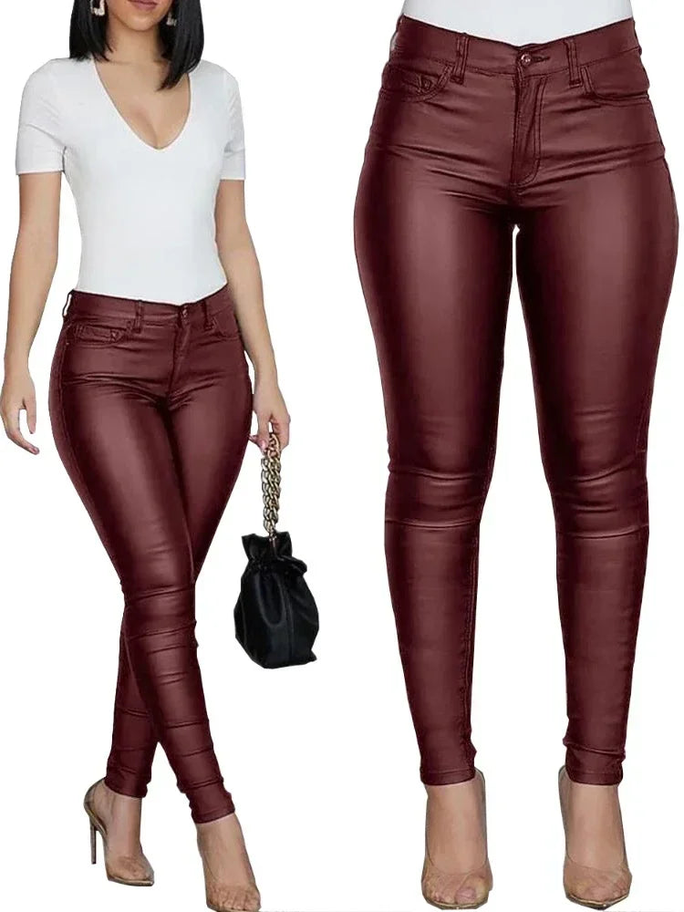 Fashion PU Leather Pants