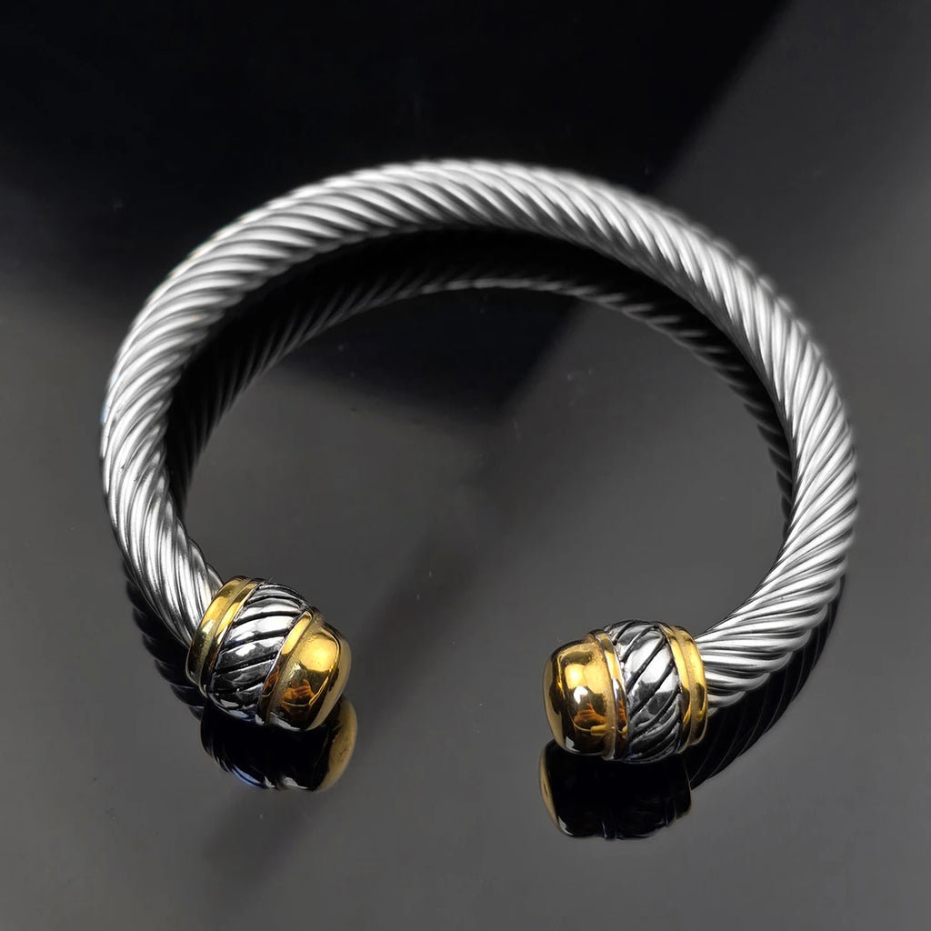 7mm Stainless Steel Cable Bracelet