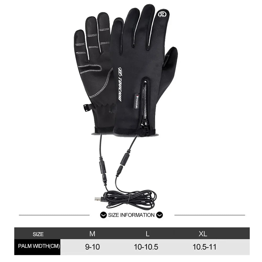 Thermal Heated Touch Screen Gloves