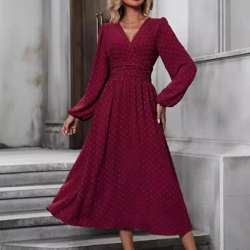 Woman Fall and Winter Long Dress
