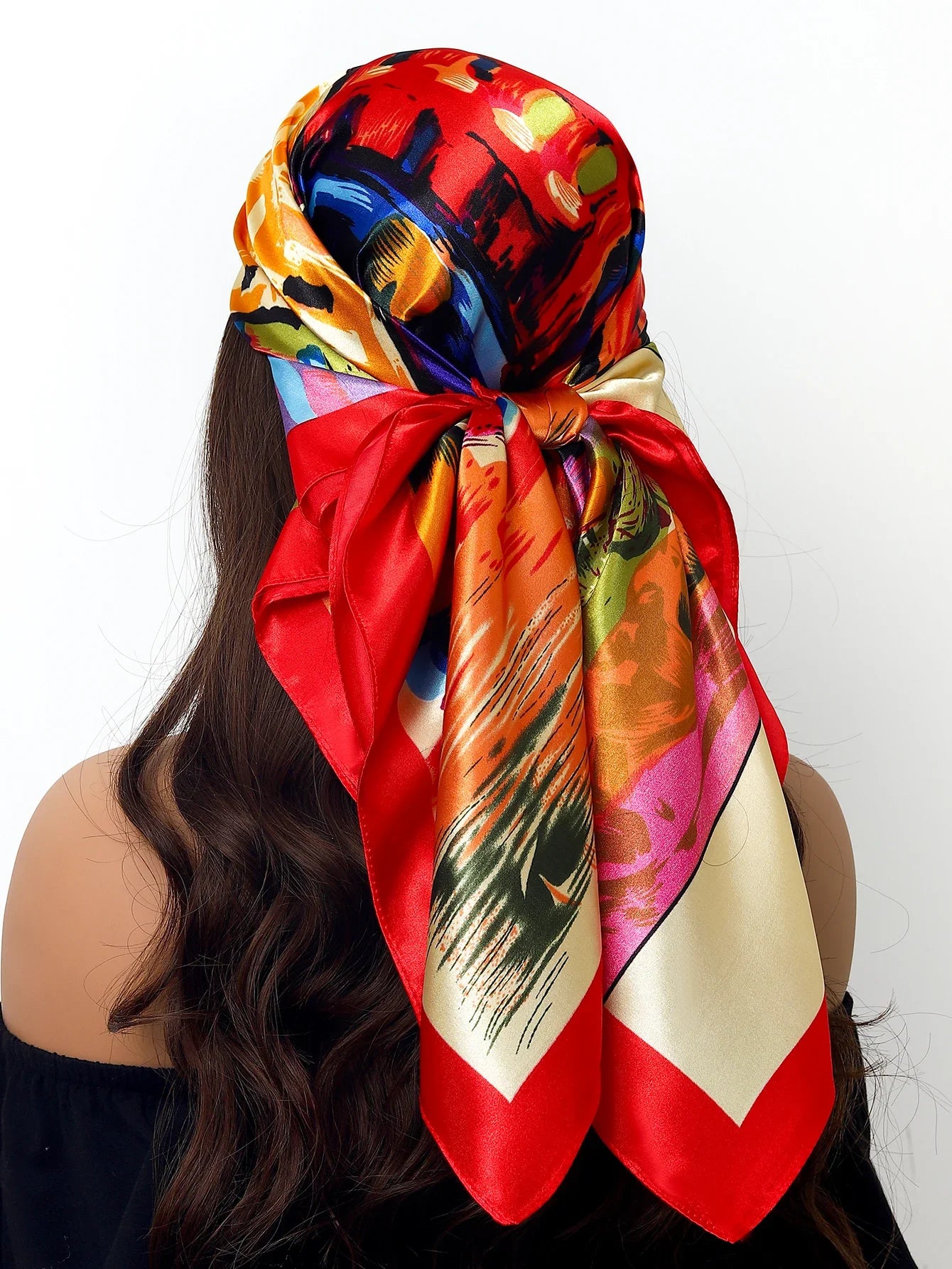 Women Printed Pre-tie Headscarf