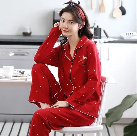 High Quality Large Size Women Cotton Pajamas