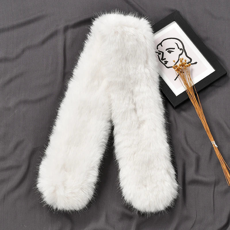 Faux Rabbit Fur Scarf Winter Warm Neckerchief
