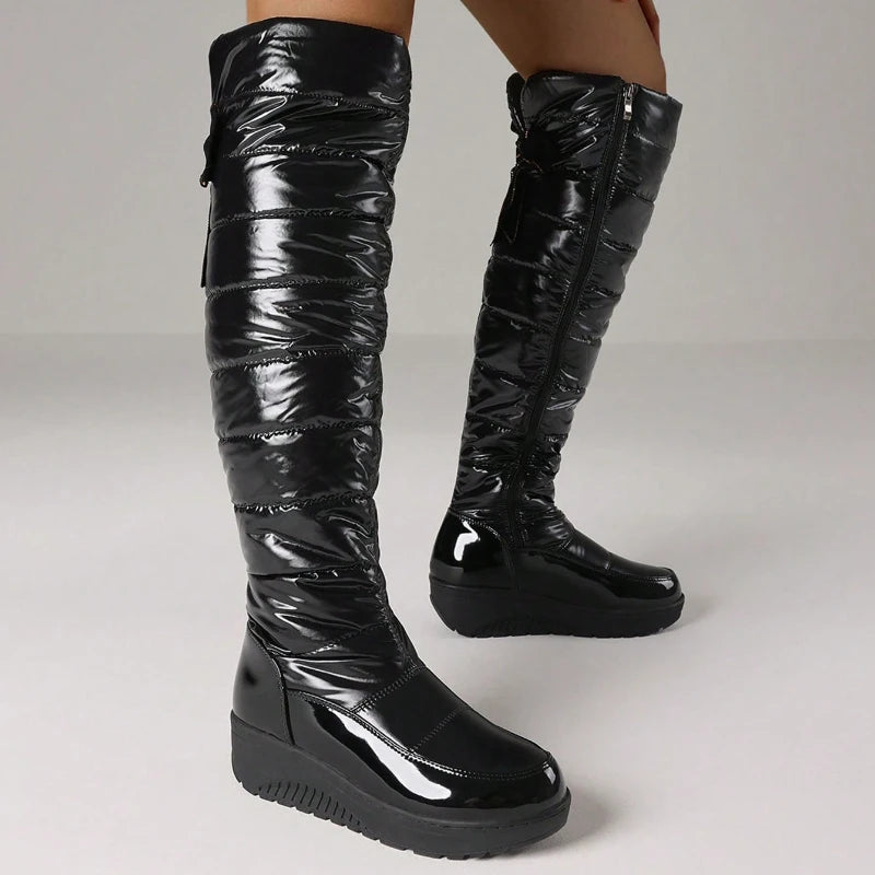 Winter Snow Boots Wedges Heel