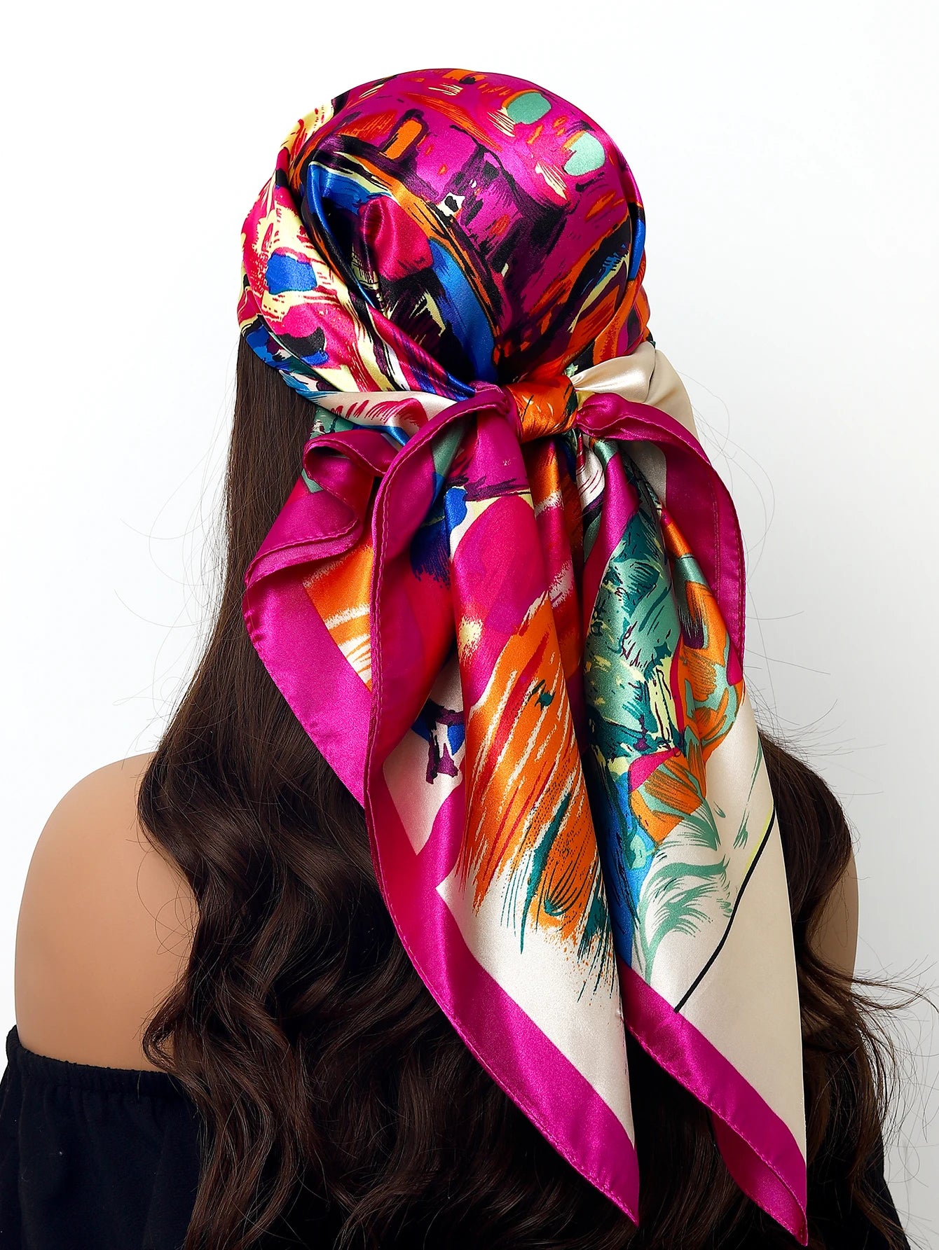 Women Printed Pre-tie Headscarf