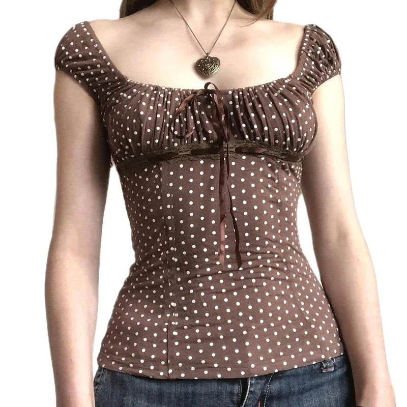 Polka Dot Milkmaid Baby Tees