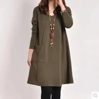 Autumn/Winter Plus Size Women's Dress