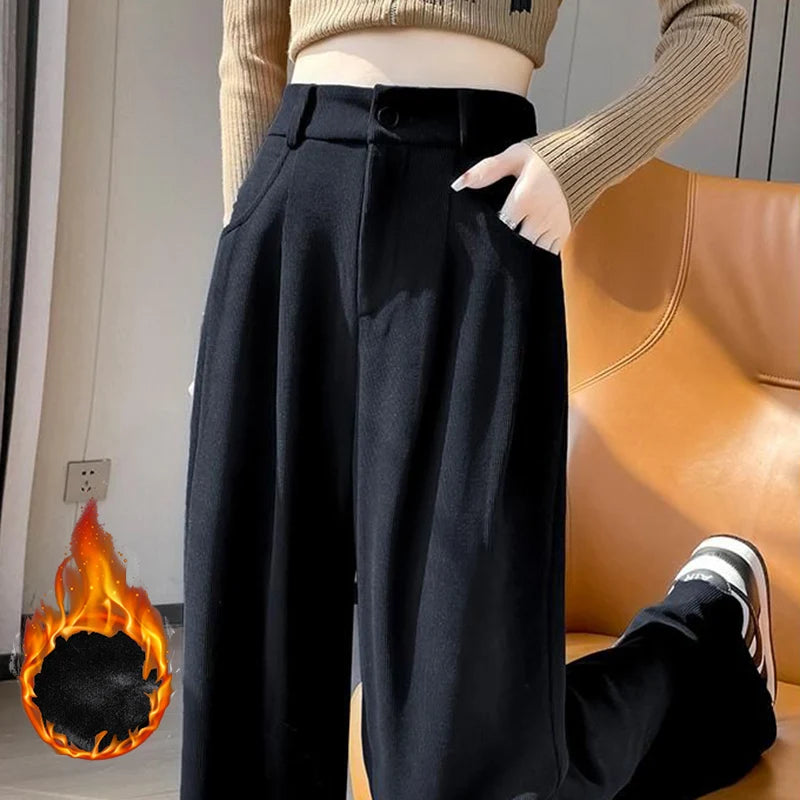 Fleece High Waist Trousers