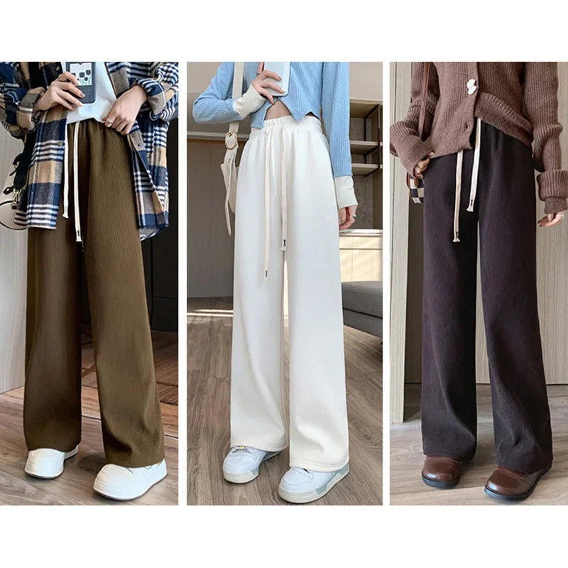 Women Wide Leg Corduroy Pants
