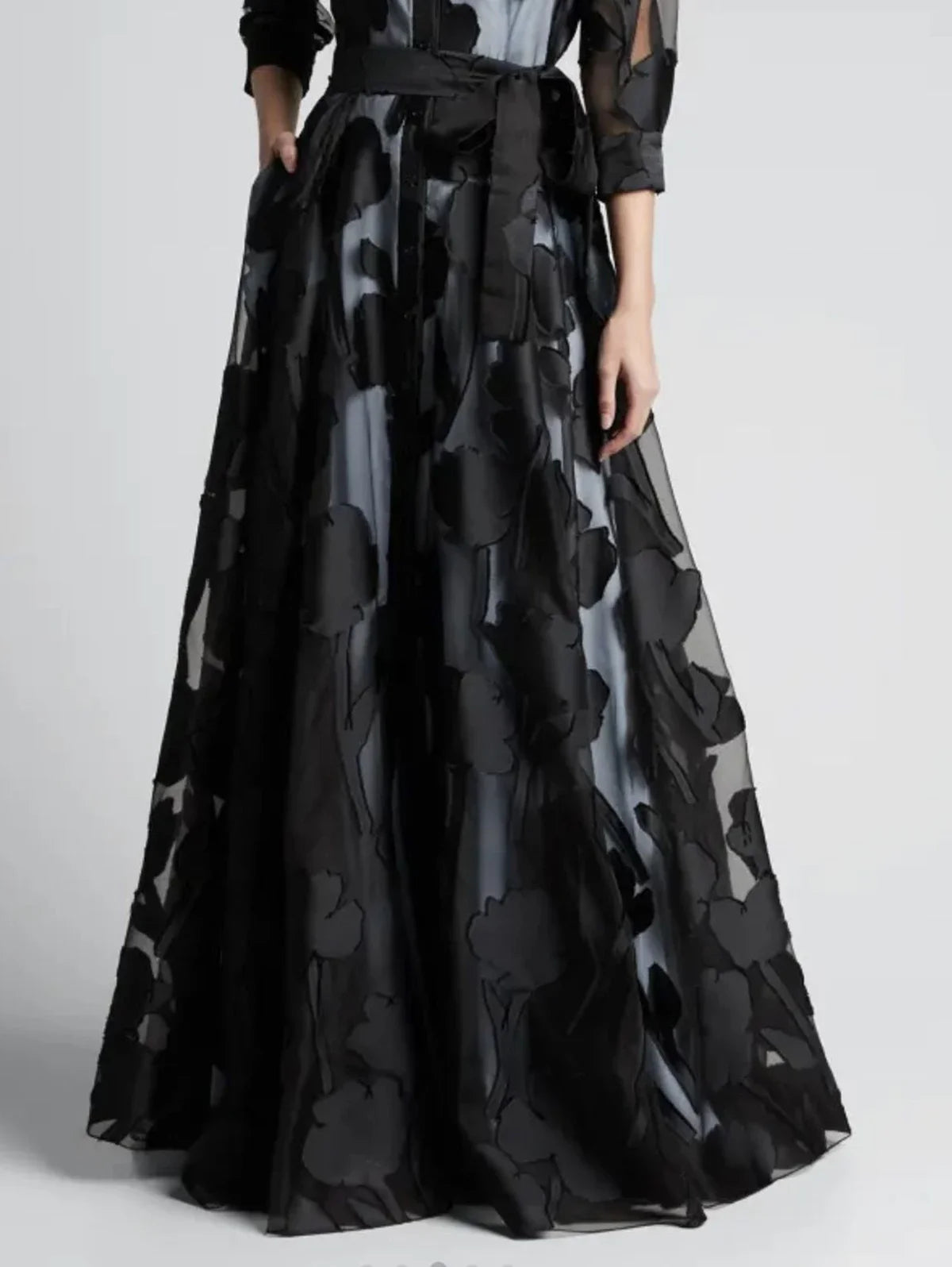 Elegant Three-Quarter Sleeve Maxi Dress for Women N