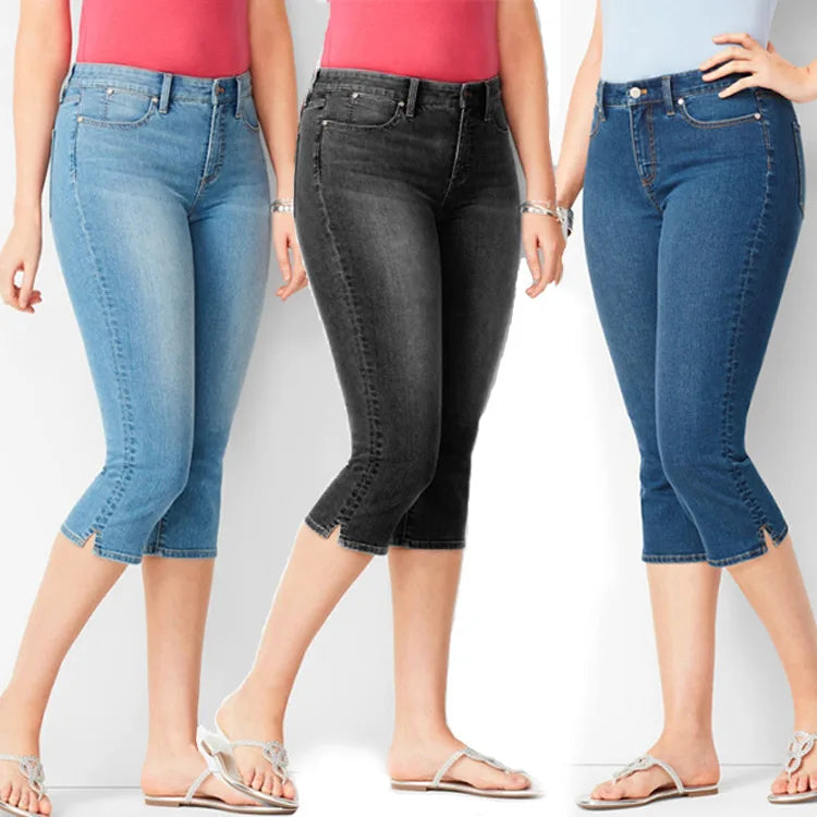 Fashion Women's Denim  Cropped Pants
