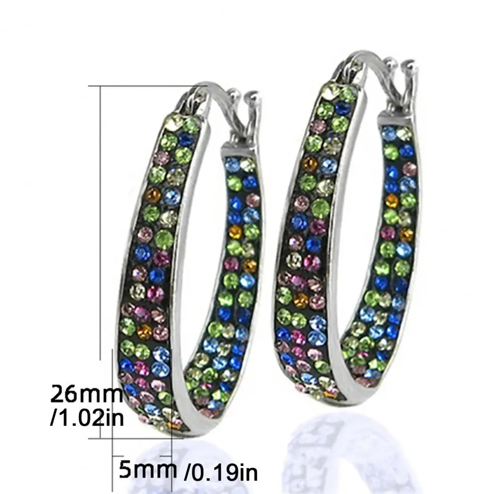 Zircon Hoop Earrings