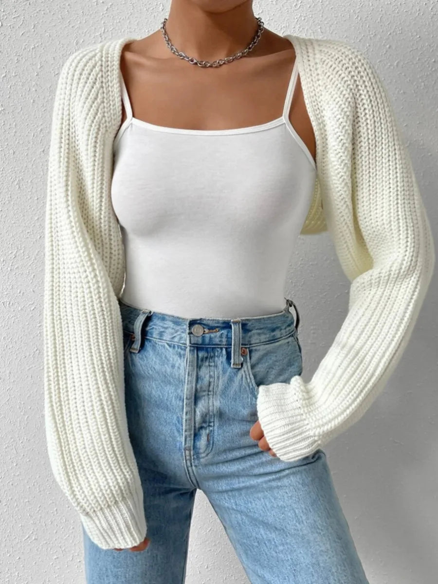 Women s Open Front Cropped Bolero Cardigan