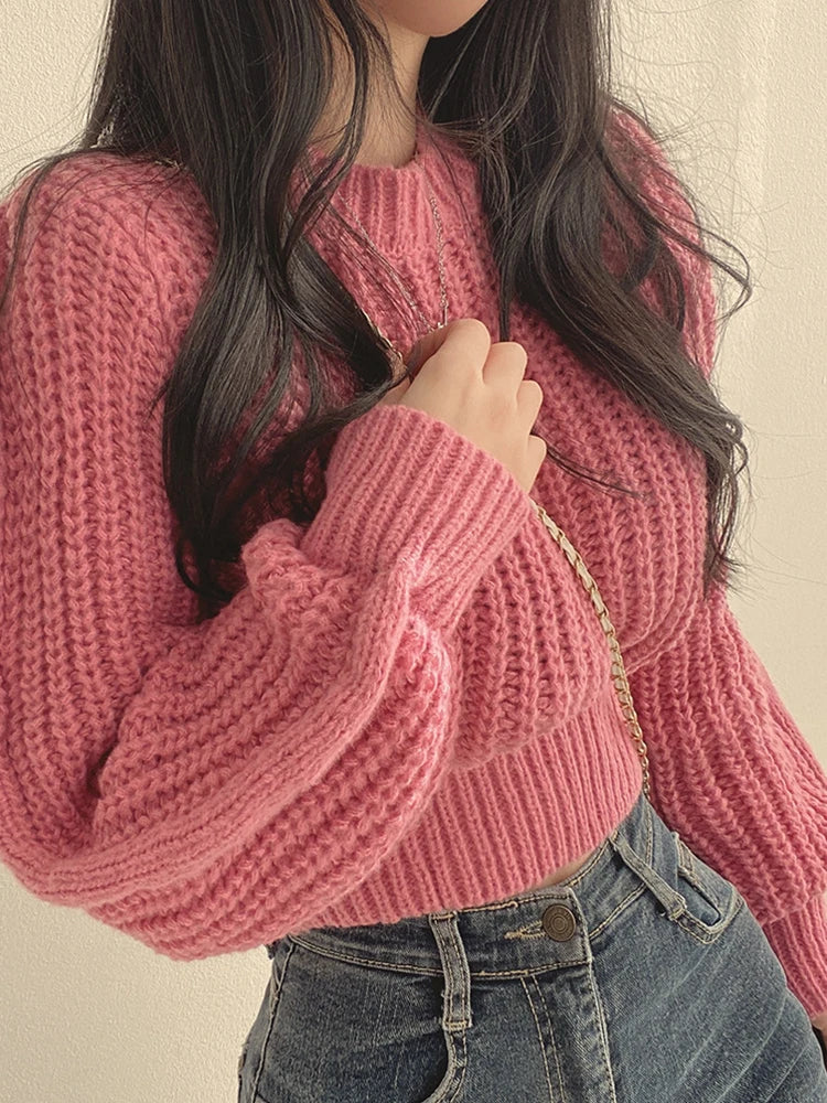 Chic Loose Vintage Long Sleeve Women Sweater