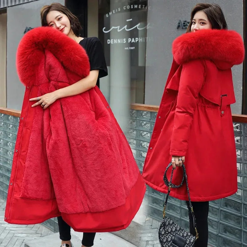 Long  Wool Coat with Liner and Hooded