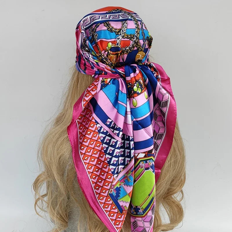 Women Printed Pre-tie Headscarf