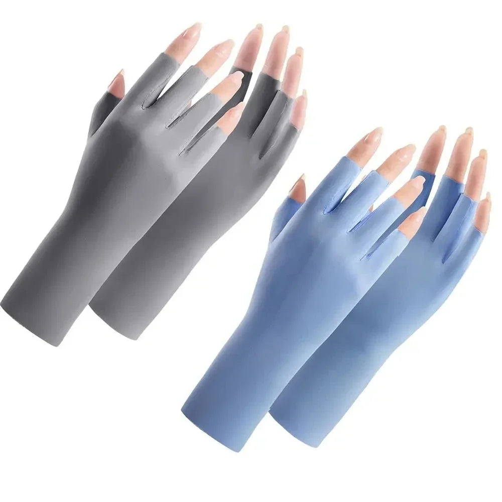 1 Pair Fingerless Multicolor Driving Gloves Woman